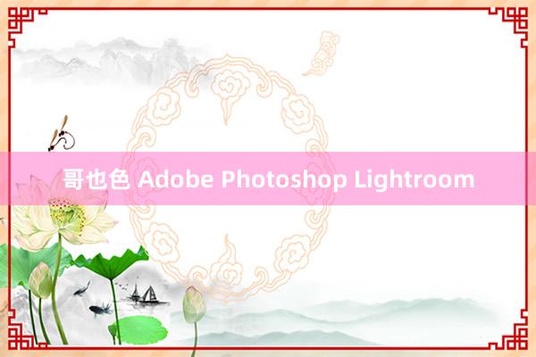 哥也色 Adobe Photoshop Lightroom