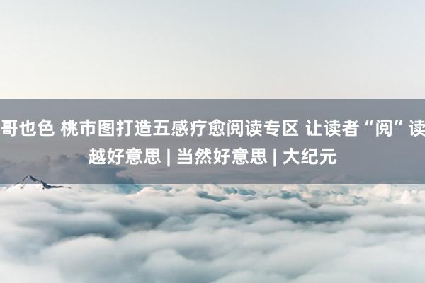 哥也色 桃市图打造五感疗愈阅读专区 让读者“阅”读越好意思 | 当然好意思 | 大纪元