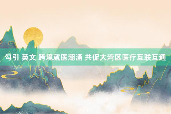 勾引 英文 跨境就医潮涌 共促大湾区医疗互联互通