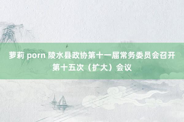 萝莉 porn 陵水县政协第十一届常务委员会召开第十五次（扩大）会议